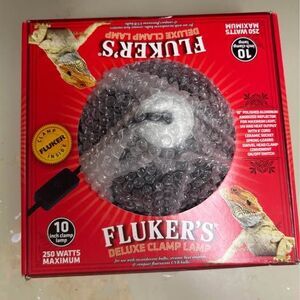 Fluker's Deluxe 10" Clamp Lamp (250W) – Brand New in Box